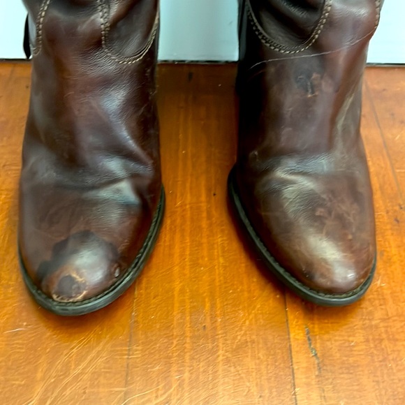 J.crew Women’s Leather Tall Heel Boots. Brown Size 7.5 - Picture 7 of 7